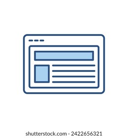 Site-bezogenes Vektorsymbol. Einzeln auf weißem Hintergrund. Vektorgrafik
