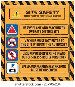 Site Safety Heavy Plant Machinery Operate Stock Vector (Royalty Free ...