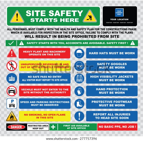 Site Safety Starts Here Site Safety Stock Vector (Royalty Free) 277757396