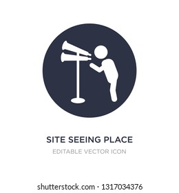 site seeing place icon on white background. Simple element illustration from Signs concept. site seeing place icon symbol design.