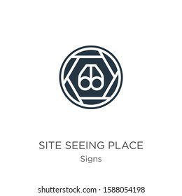 Site seeing place icon vector. Trendy flat site seeing place icon from signs collection isolated on white background. Vector illustration can be used for web and mobile graphic design, logo, eps10
