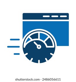 Site Speed icon line vector illustration
