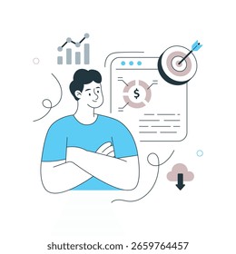 Ilustração do Vetor de Estatísticas do Site. Arquivo EPS 10