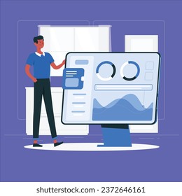 site stats concept vector design illustration