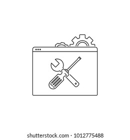 Site support vector flat icon on white background