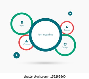 Site template. Flat design