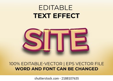 Site text effect, easy to edit
