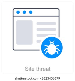 Site Threat vector icon concept design