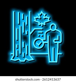site and tree selection neon light sign vector. site and tree selection illustration