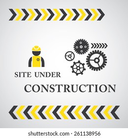 site under construct vector symbol 