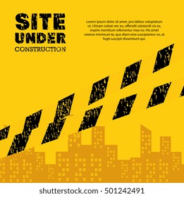 site under construction industrial sign