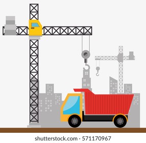 site under construction scene with cranes