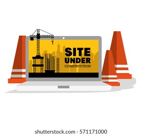site under construction scene with cranes