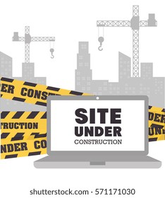 site under construction scene with cranes