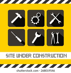 Site Under Construction Vector Illustration