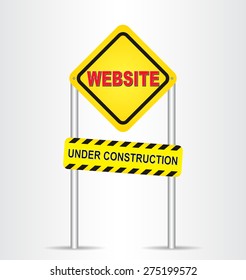 SIte under construction. Vector sign.