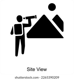 Site View and vacation icon concept