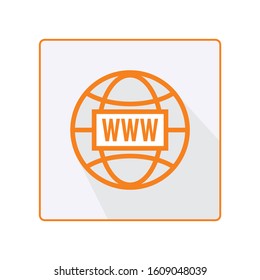 Site Web Icon Flat Illustration