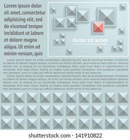 Site or web newspaper template with realistic geometry elements. EPS10 vector.