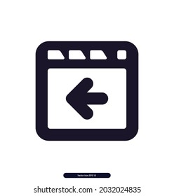 site_back Symbol. Signieren des Layoutsymbols und Symbole. Vektorgrafiken. 