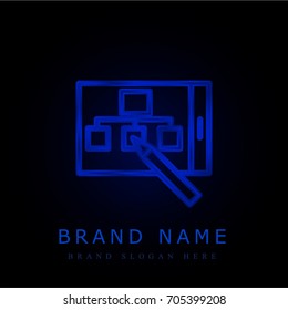 Sitemap blue chromium metallic logo