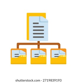 Mapa del sitio y Ilustración vectorial de la estructura de la organización de archivos, que representa la gestión de archivos, la arquitectura de Sitio web y la organización de la información.