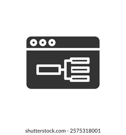 Sitemap glyph icon. Vector illustration