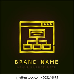 Sitemap golden metallic logo
