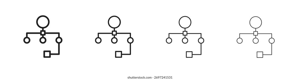 Sitemap icon collection. Line vector sign, symbol for web and mobile