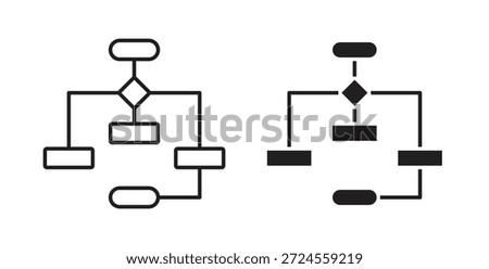 Sitemap icon in doodle and stroke style.