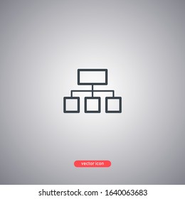Sitemap icon isolated on gray background. Modern line style. Vector illustration.