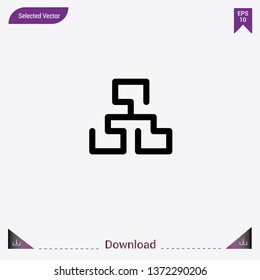 Sitemap icon isolated on grey background.Premium symbol for website design, mobile application, logo, ui.Modern, simple, isolated, flat best quality icon for web site designs or mobile apps.
