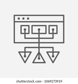 Sitemap icon line symbol. Isolated vector illustration of  icon sign concept for your web site mobile app logo UI design.