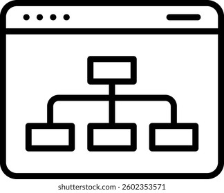 Sitemap Icon Line Vector Illustration