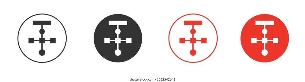 Sitemap icon for logo, vector sign symbol for design