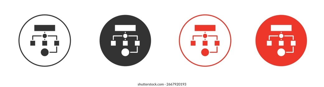 Sitemap icon for logo, vector sign symbol for design