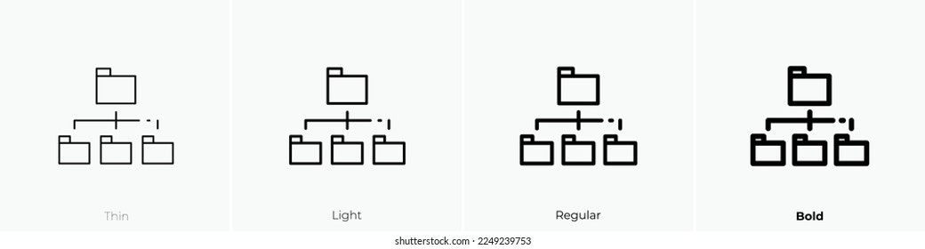 sitemap icon. Thin, Light Regular And Bold style design isolated on white background