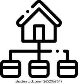 Icono del mapa del sitio. Diseño De Estilo Lineal Delgado Aislado Sobre Fondo Blanco