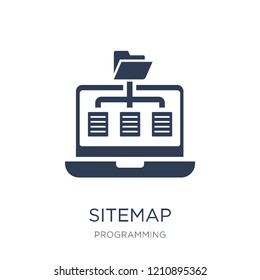 Sitemap icon. Trendy flat vector Sitemap icon on white background from Programming collection, vector illustration can be use for web and mobile, eps10