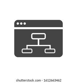 Sitemap icon vector, chart solid logo illustration