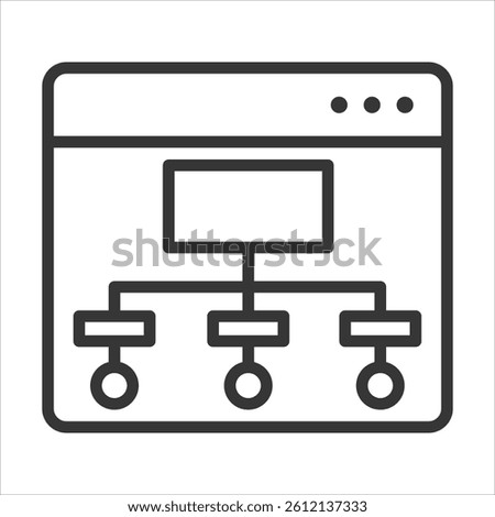 Sitemap Icon Vector Illustration Outline