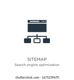 Sitemap icon vector. Trendy flat sitemap icon from seo & web collection isolated on white background. Vector illustration can be used for web and mobile graphic design, logo, eps10