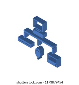 Sitemap isometric left top view 3D icon
