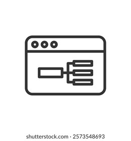 Sitemap line icon. Vector illustration