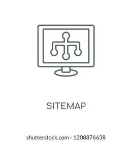 Sitemap linear icon. Sitemap concept stroke symbol design. Thin graphic elements vector illustration, outline pattern on a white background, eps 10.