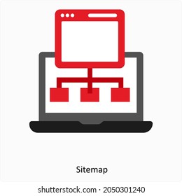Sitemap or Mapping Icon Concept