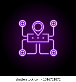 sitemap navigation line icon. Elements of Seo & Web Optimization in neon style icons. Simple icon for websites, web design, mobile app, info graphics