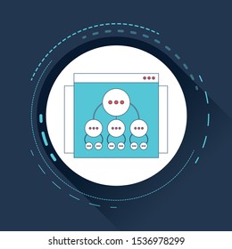 Sitemap optimization linear icon. Site organization. Thin line illustration. Web site map optimization.