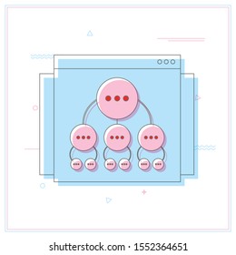 Sitemap optimization linear icon. Site organization. Thin line illustration. Web site map optimization.