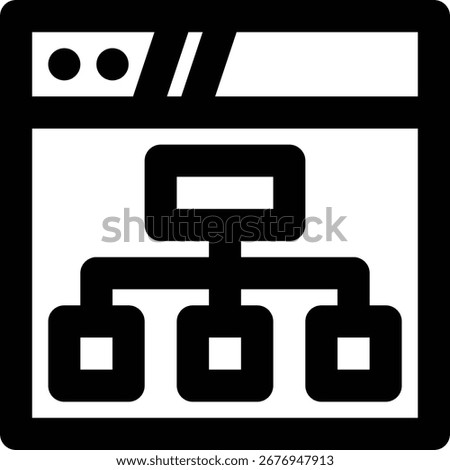 Sitemap, Organization, Website Structure Outline Icon